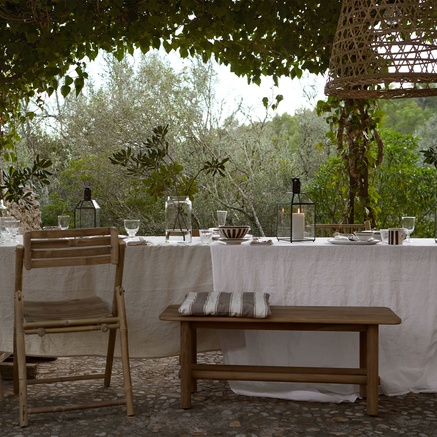 BENCH | TEAK | H 45 CM