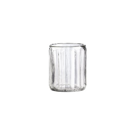 VASE / FYRFADSSTAGE | RIFLET GLAS | H 13 CM