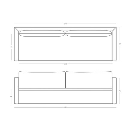 SOFA CLASSIC XL | JOP WHITE | 290 cm