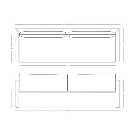 SOFA CLASSIC XL | JOP WHITE | 290 cm