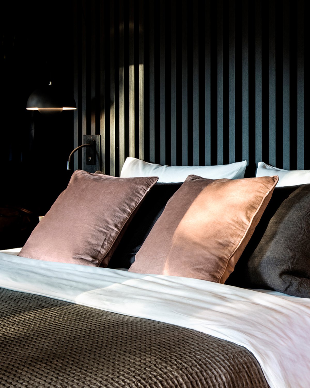 tinekhome velvet and linen cushions at Hotel Mauritzhof Münster
