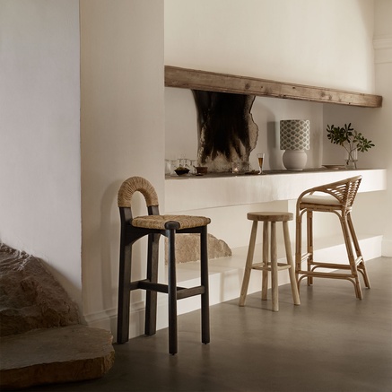 BAR CHAIR | RECYCLED TEAK | H 100 CM