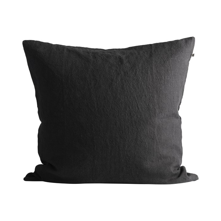Cushion cover, w. zipper, 60x60, 100% linen, storm