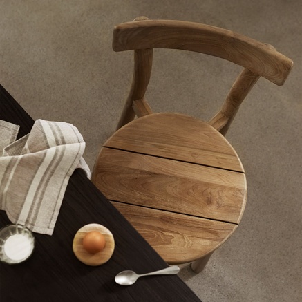 CHAIR | TEAK | H 45 CM