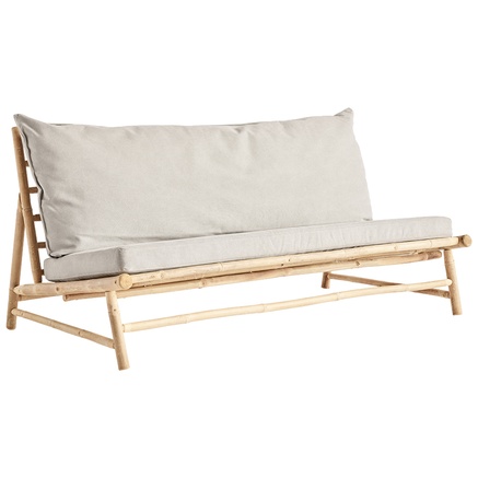 BAMBOO LOUNGE SOFA | GREY CUSHION