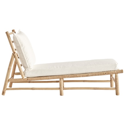 BAMBOO CHAISELONG | WHITE MATTRESS
