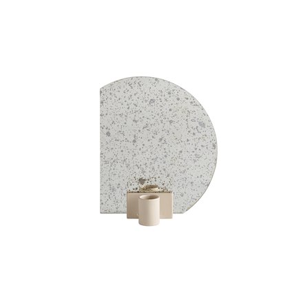 CANDLE HOLDER WITH MIRROR | 18 CM