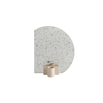 CANDLE HOLDER WITH MIRROR | 18 CM