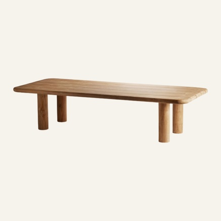 LOUNGE TABLE | TEAK | H 40 CM
