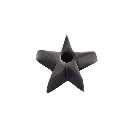Candle holder, small star, black