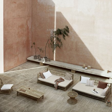 BAMBOO SOFA | SAND MATTRESS | LEFT