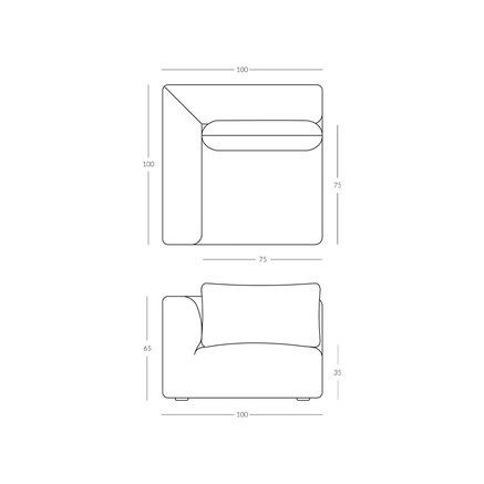 SOFA MODULE | JOP WHITE | RIGHT