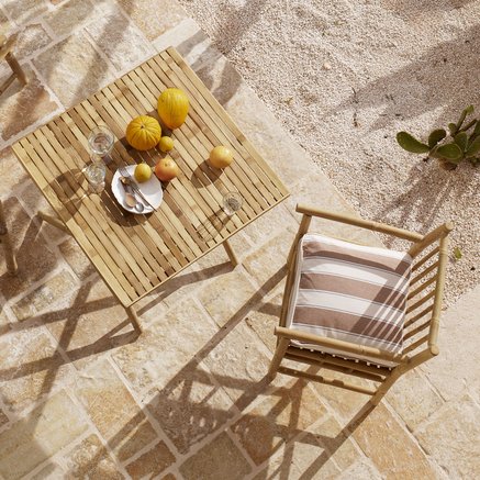 BAMBUS SPISESBORDSSTOL | MED ARMLÆN