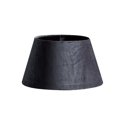 Lamp shade, velvet, storm colored, medium