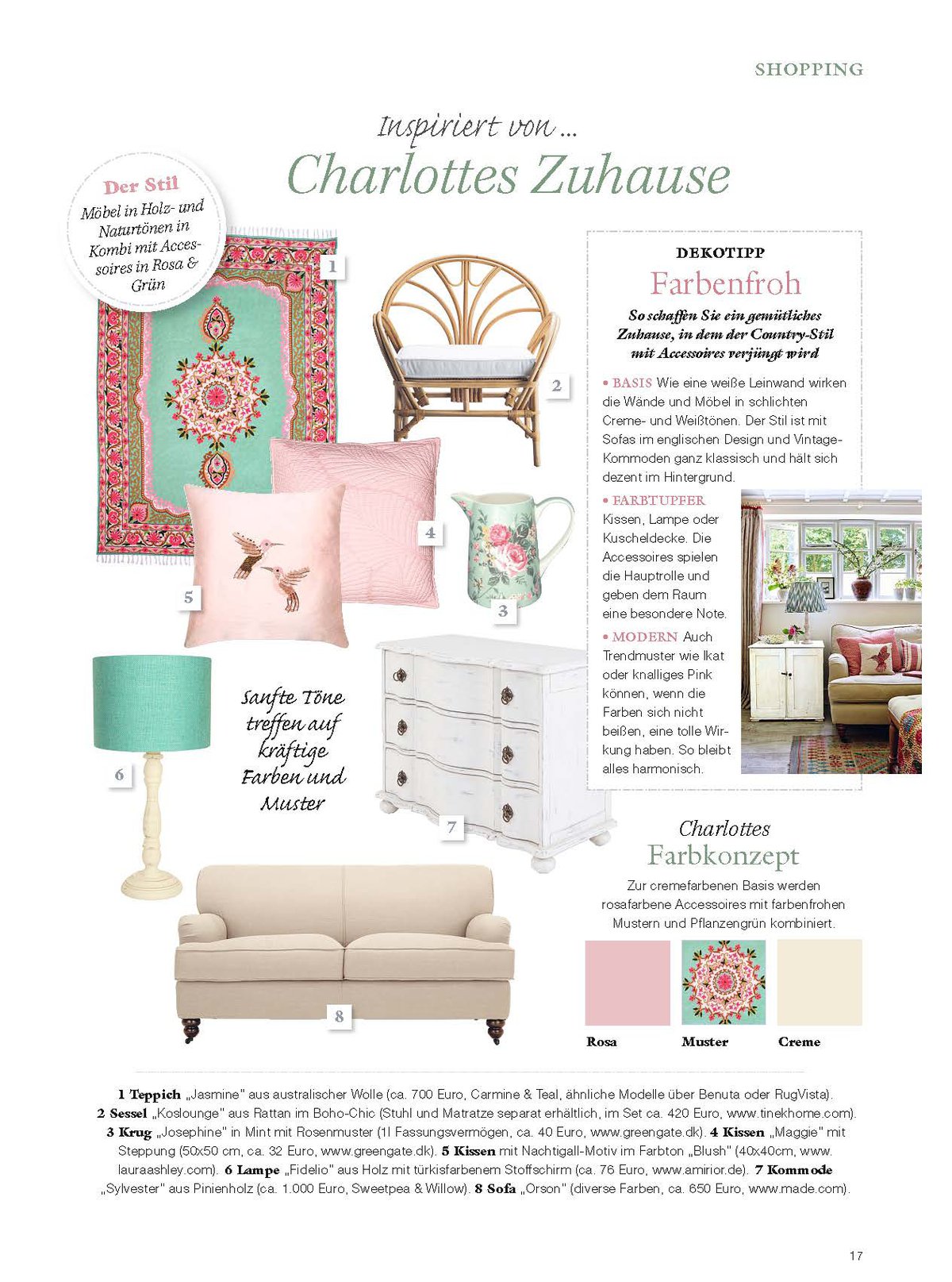 Landhaus Kuchen Rosen Romantik