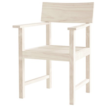 Dining chair, accoya wood, no cushion