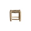 STOOL | EUCALYPTUS WOOD AND PALM LEAVES I H 20 CM