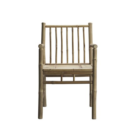 Bamboo dining chair with armrest