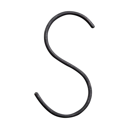 S-hook in black iron