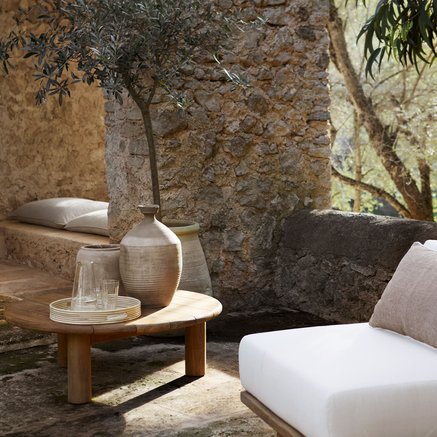 LOUNGEBORD | GENANVENDT TEAK | Ø 100 X H 35 CM