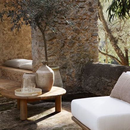 LOUNGE TABLE | RECYCLED TEAK | Ø 100 X H 35 CM