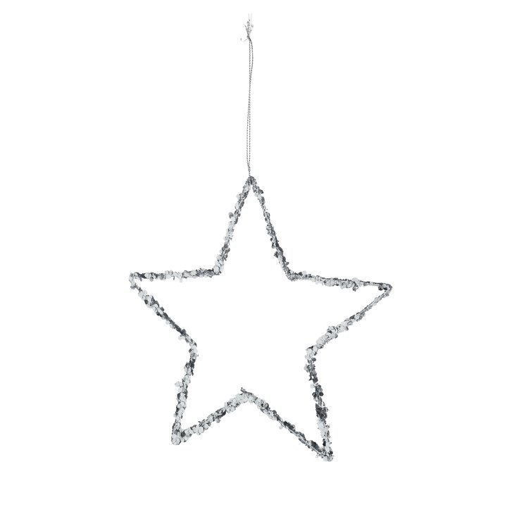 Large glitter ornament, star