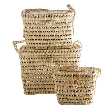 BASKET | STRAW | SET OF 3