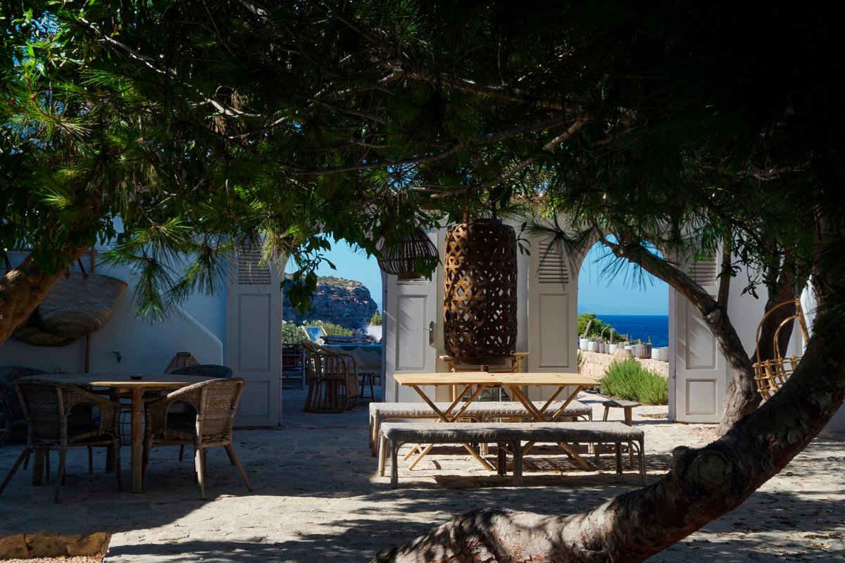 Bamboo and rattan furniture at the beautiful Etosoto Formentera