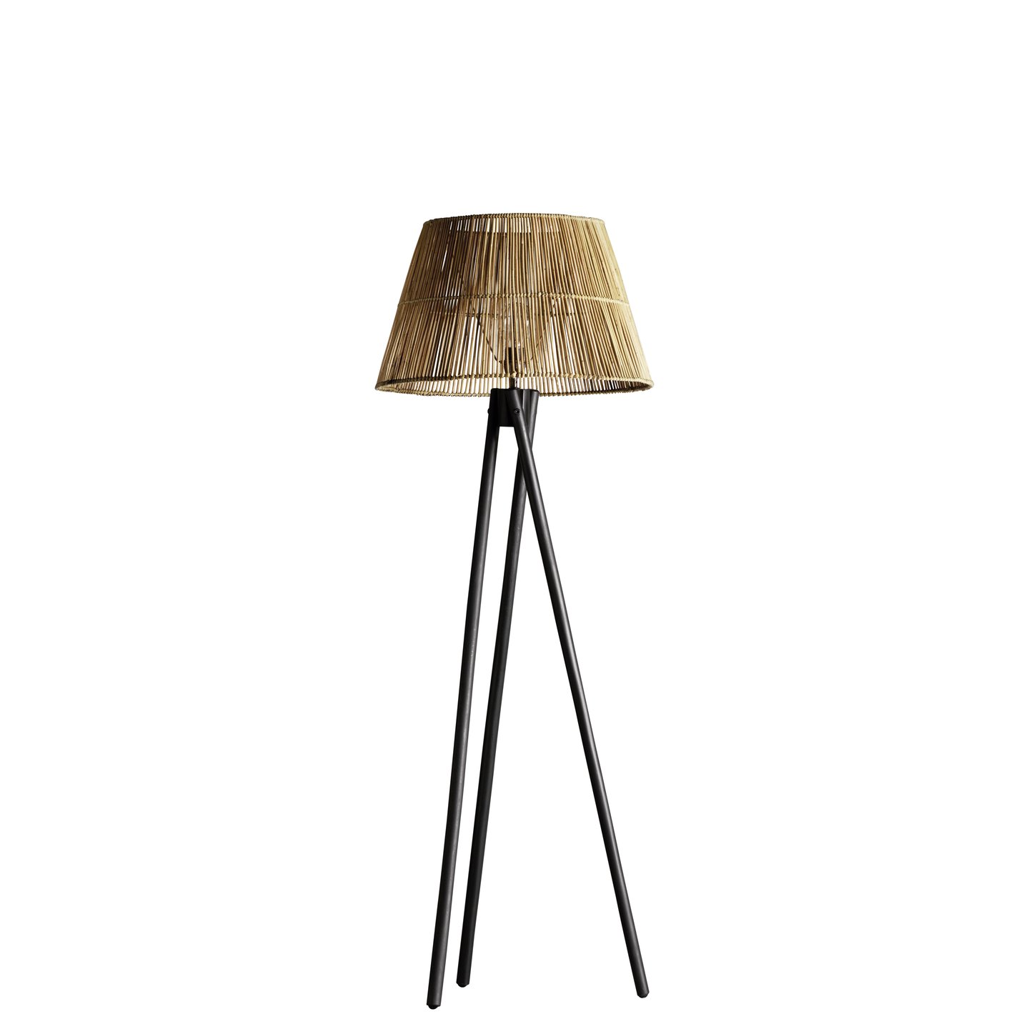 Black rattan floor lamp in timeless design Products Tine K Home