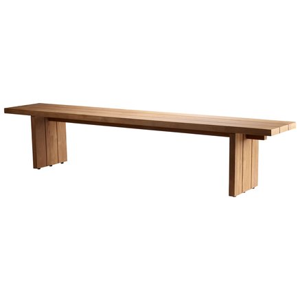 BÆNK | GENANVENDT TEAK | 220 X H 45 CM