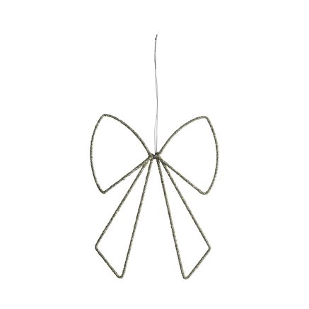 GLITTER JULESLØJFE | METAL | H 25 CM