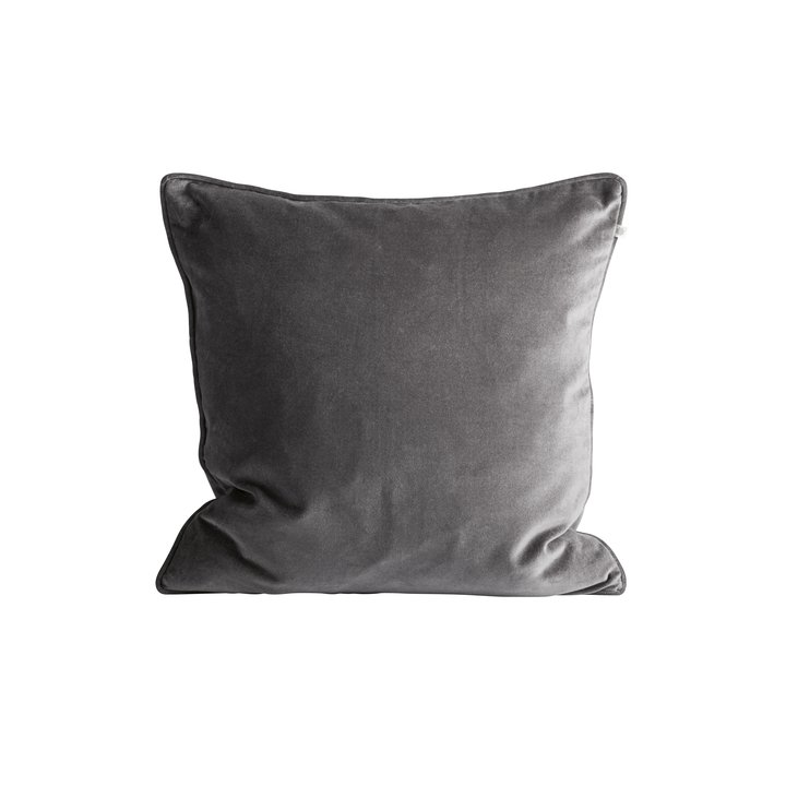 Cushion cover, 50x50, velvet, grey Products Tine K Home