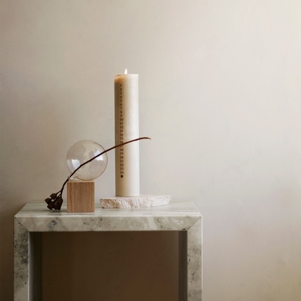 CHRISTMAS CANDLE | SAND | 30 CM
