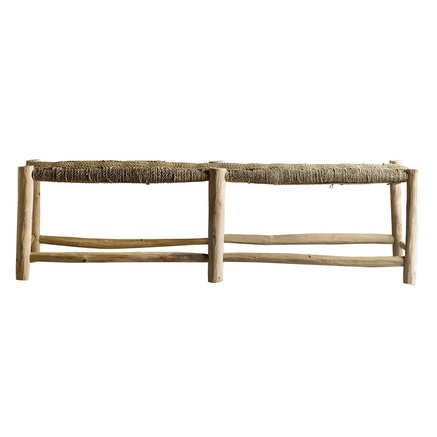 BENCH | EUCALYPTUS WOOD AND PALM LEAVES |138 CM