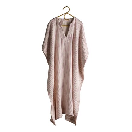 Kaftan i kraftigt vævet bomuld, pink