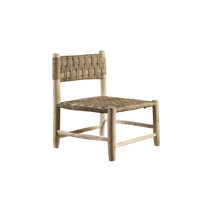 Chair In Palm Leaf Wood 60 X 58 H 75, Palm Tree Outdoor Furniture