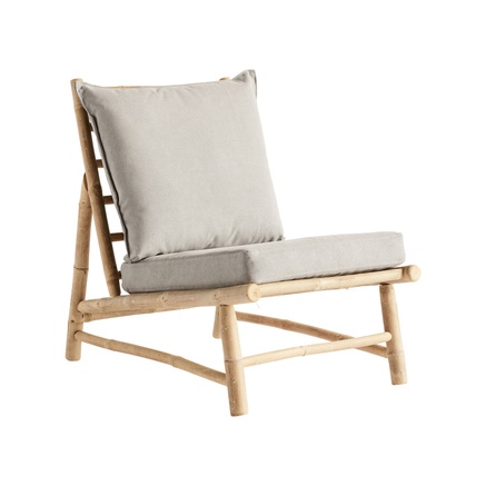BAMBOO LOUNGE CHAIR | GREY CUSHION