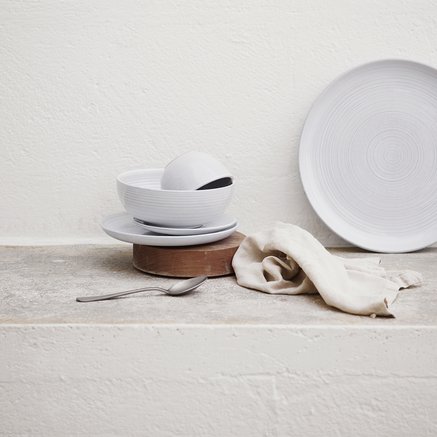 Dinner plate, glazed stonewear, dia 29xH3 cm,white