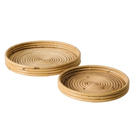 TRAY | RATTAN | SET OF 2